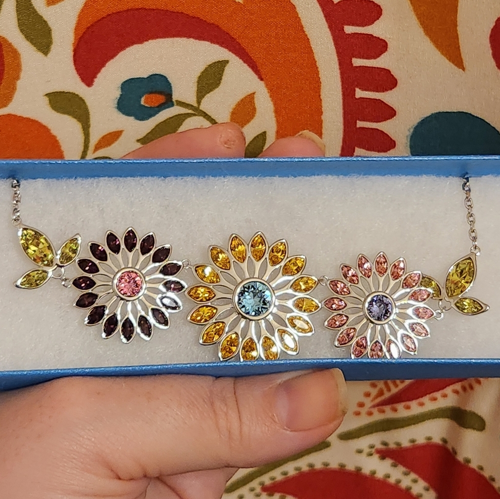 Touchstone Crystal Swarovski Vibrant Garden Necklace - Picture 8 of 11